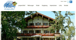 Desktop Screenshot of lamprechthof.de